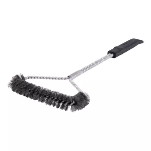 Brosse a grill triangulaire "Broil King" en acier inoxidable, manche plastique